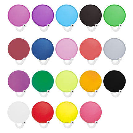 Custom Logo Folding Flying Disc Fan – Nylon Round Hand Fan with Handle