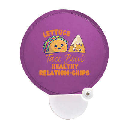Custom Foldable Flying Disc Hand Fan Portable Nylon Pop-Up Promotional Fan