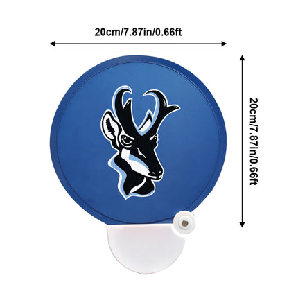 Custom Foldable Flying Disc Hand Fan Portable Nylon Pop-Up Promotional Fan