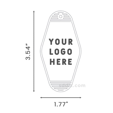 Custom Vintage Plastic Gold Foil Keychains Hotel Key Tag For Business