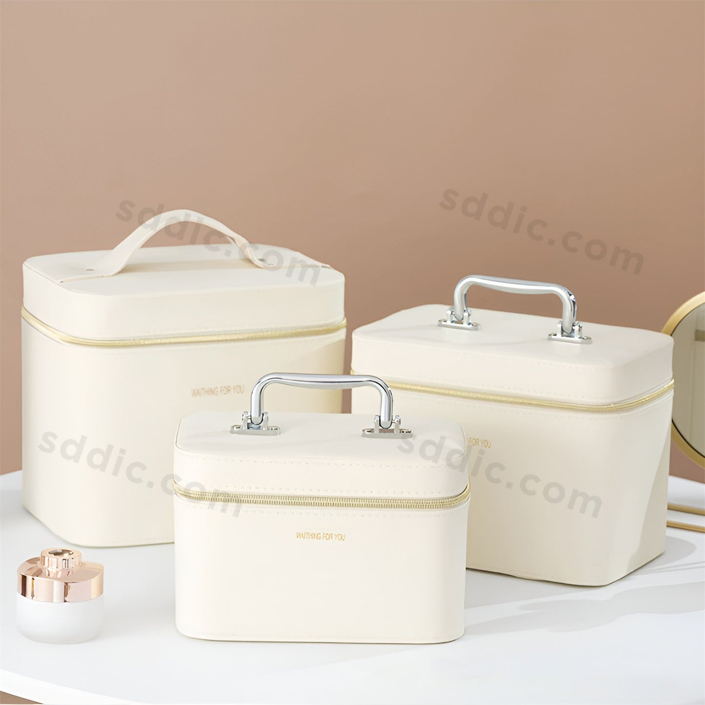 Custom Printed Portable PU Toiletry Bag Multi-functional Cosmetic Bag