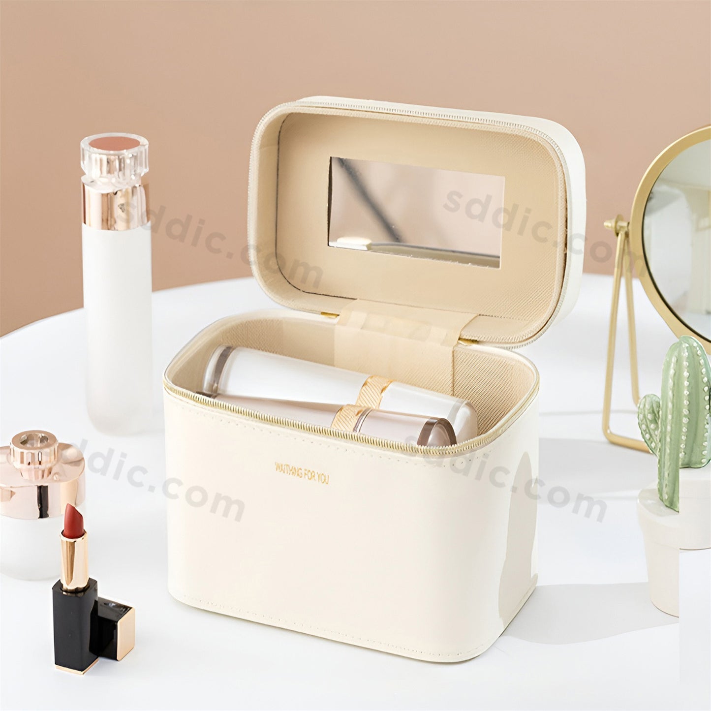 Custom Printed Portable PU Toiletry Bag Multi-functional Cosmetic Bag