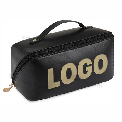 Custom Logo PU Toiletry Bag Portable Waterproof Travel Makeup Bags