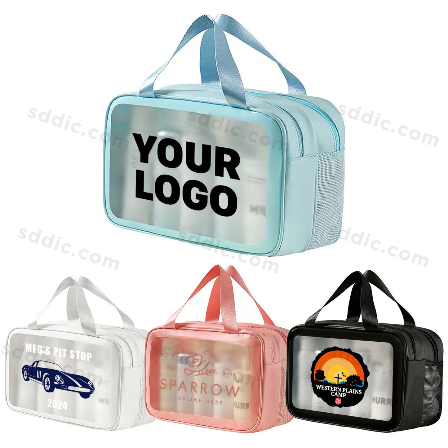 Custom PU Double-Layer Toiletry Bag Portable Wash Bag Cosmetic Bags