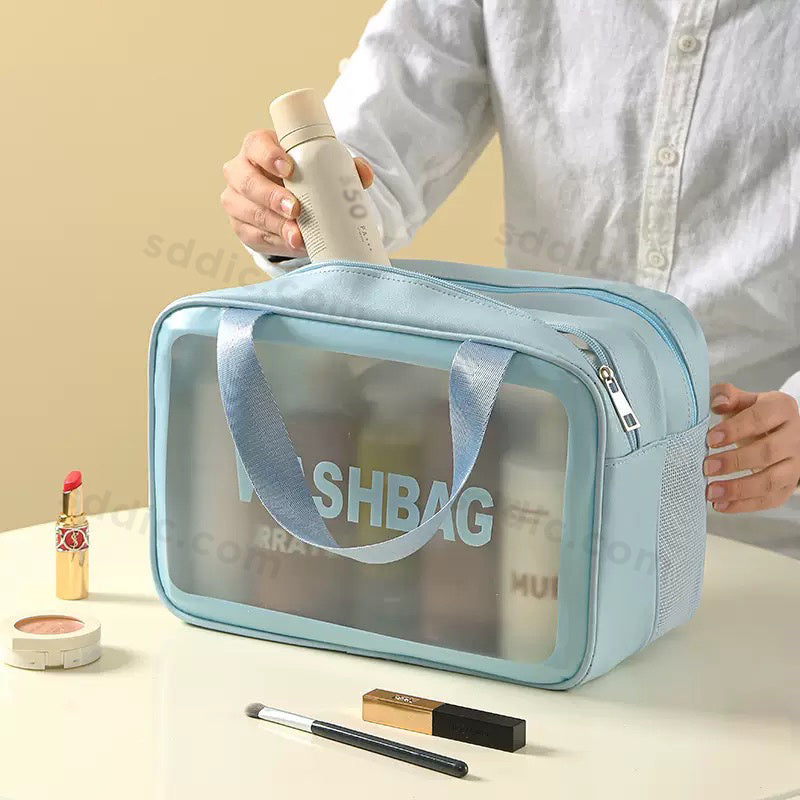 Custom PU Double-Layer Toiletry Bag Portable Wash Bag Cosmetic Bags