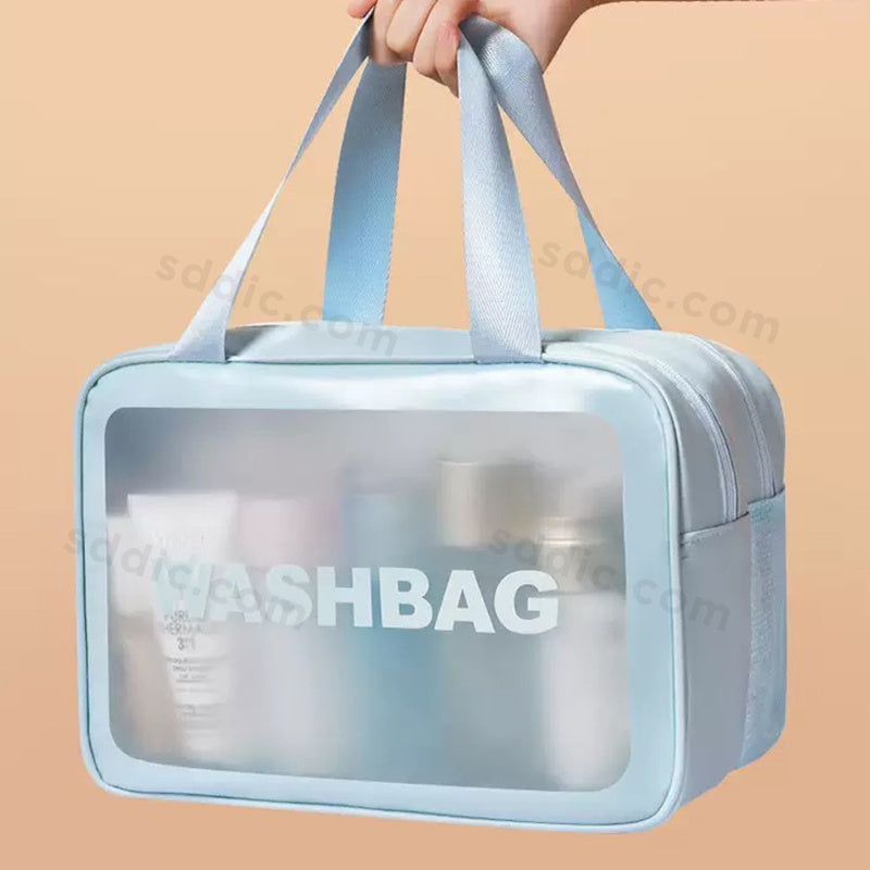 Custom PU Double-Layer Toiletry Bag Portable Wash Bag Cosmetic Bags