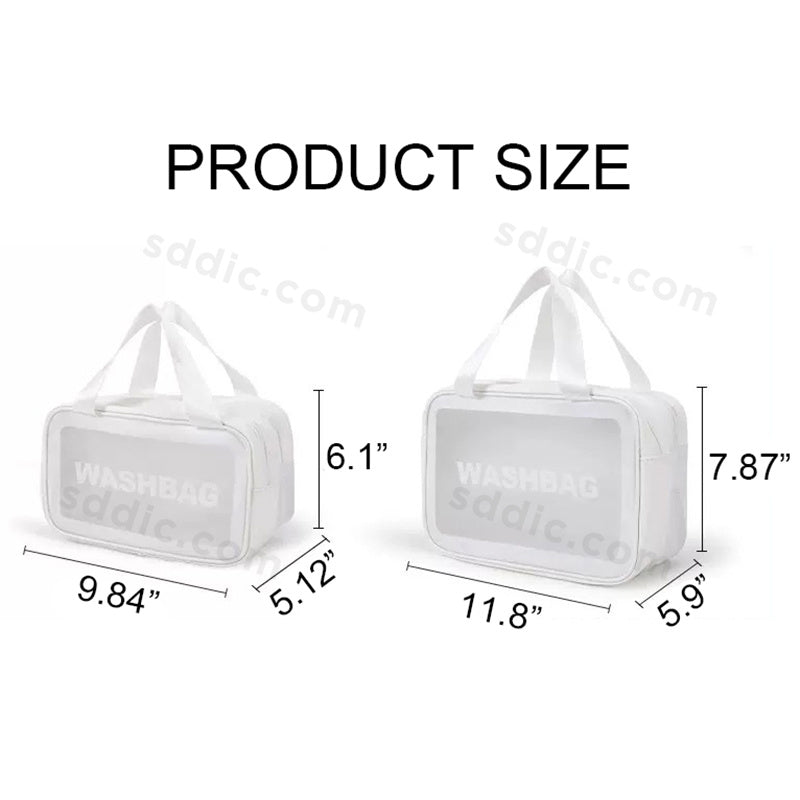 Custom PU Double-Layer Toiletry Bag Portable Wash Bag Cosmetic Bags