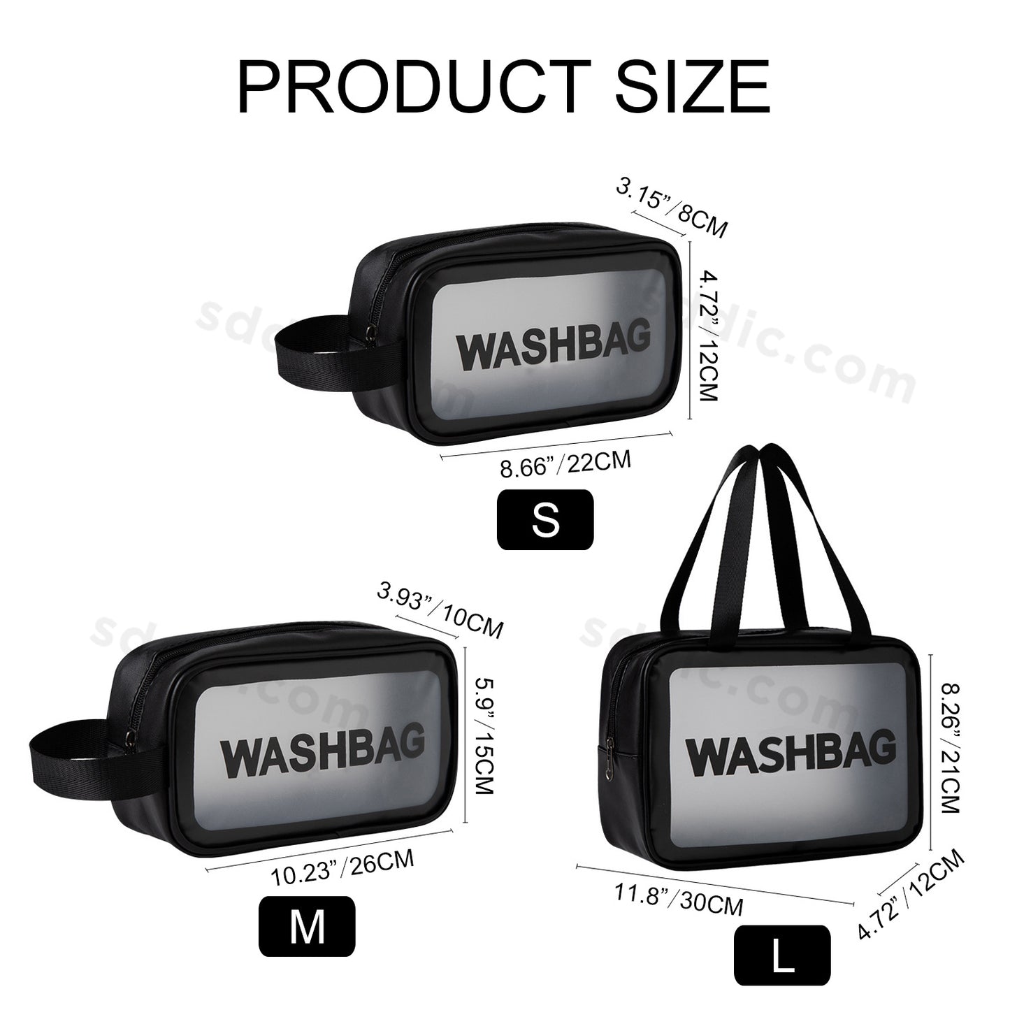 Custom PU Toiletry Bag Portable Travel Makeup Wash Bag Cosmetic Bags