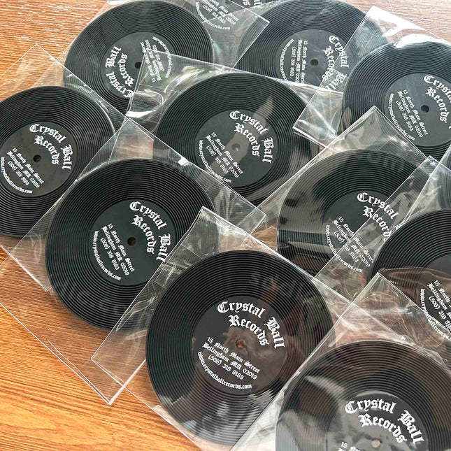 Custom Vintage Vinyl Record Coasters PVC Soft Rubber CD Music Coasters