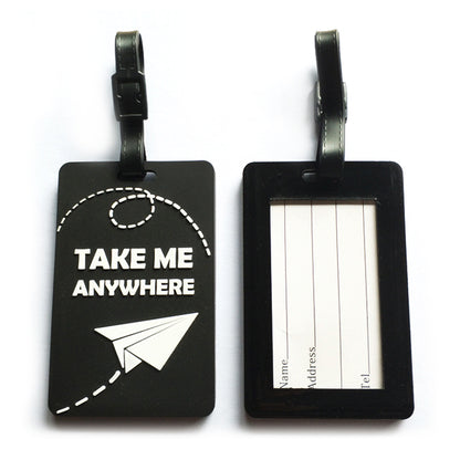 Custom 2D Silicone Luggage Tags with Logo Bag Tags For Travel
