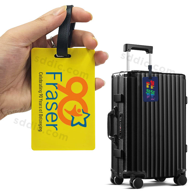 Custom Printed Silicone Luggage Tags Travel Backpack Tag For Business