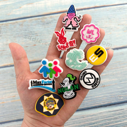 Custom Brand PVC Shoe Charms Soft Rubber Clog Charms for Business