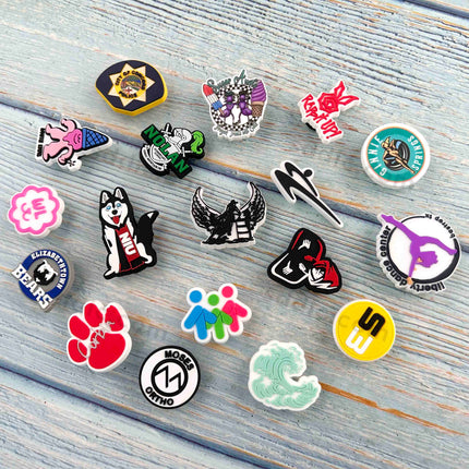 Custom Brand PVC Shoe Charms Soft Rubber Clog Charms for Business