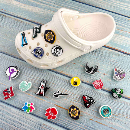 Custom Brand PVC Shoe Charms Soft Rubber Clog Charms for Business