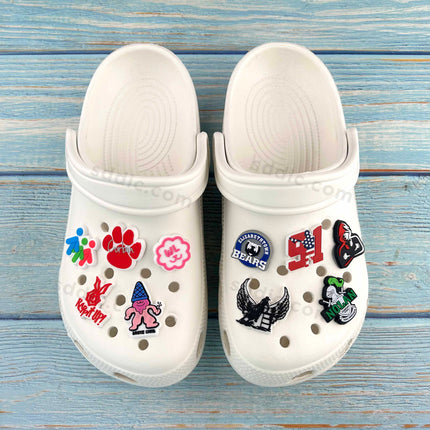Custom Brand PVC Shoe Charms Soft Rubber Clog Charms for Business