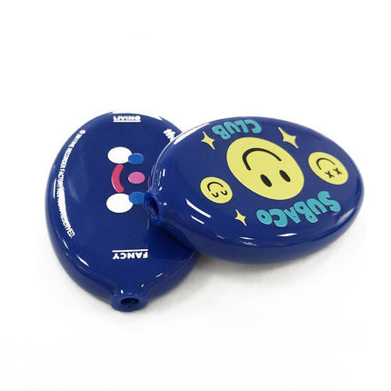 Custom Printed PVC Rubber Squeeze Coin Purse Oval Coin Holder Pouch with Chain