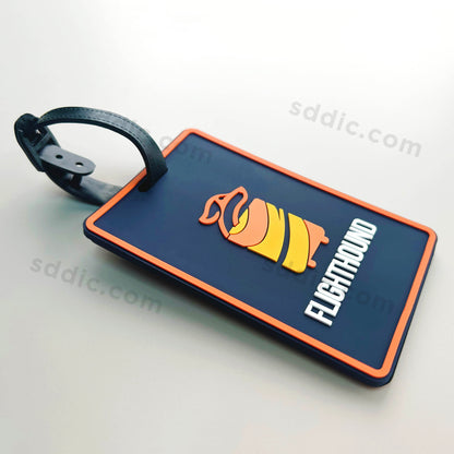 Custom 2D Silicone Luggage Tags with Logo Bag Tags For Travel