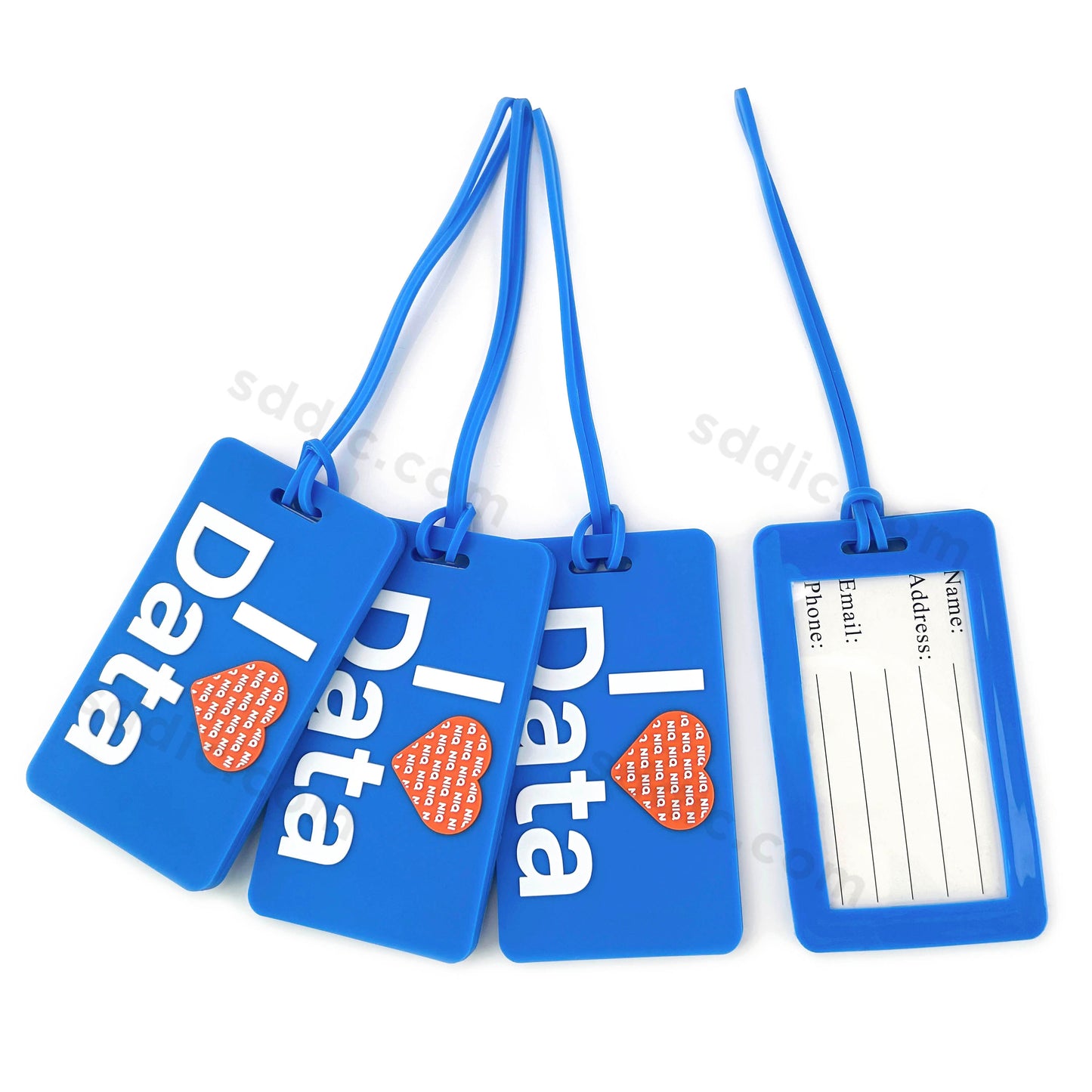 Custom 2D Silicone Luggage Tags with Logo Bag Tags For Travel