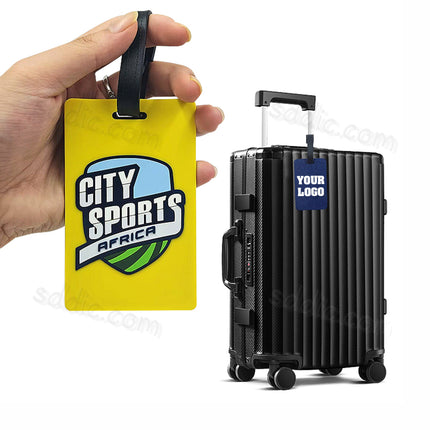 Custom Soft PVC Luggage Tags Travel Bag Tags for Suitcase & Backpack