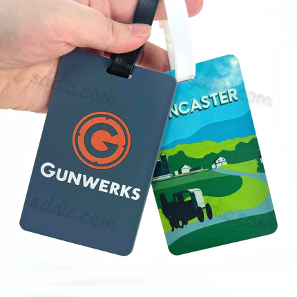 Custom Printed Silicone Luggage Tags Travel Backpack Tag For Business 750pcs / White