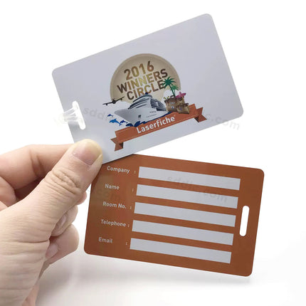 Custom Printed PVC Plastic Luggage Tag Travel ID Name Suitcase Bag Tag