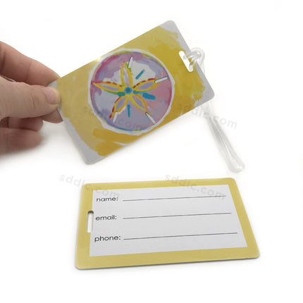 Custom Printed PVC Plastic Luggage Tag Travel ID Name Suitcase Bag Tag