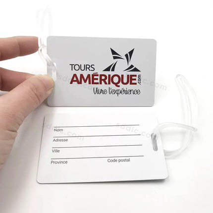 Custom Printed PVC Plastic Luggage Tag Travel ID Name Suitcase Bag Tag