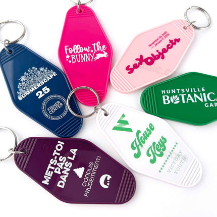 Custom Printed Vintage Motel Keychains | Promotional Gifts for Hotels & Motels