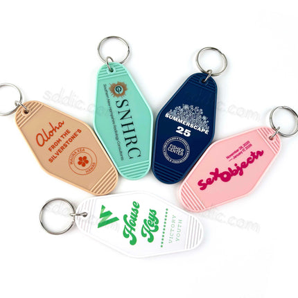 Custom Printed Vintage Motel Keychains | Promotional Gifts for Hotels & Motels