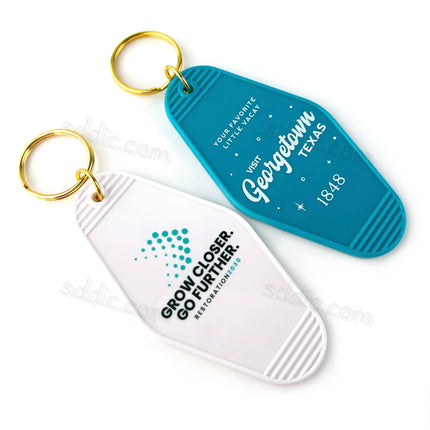 Custom Printed Vintage Motel Keychains | Promotional Gifts for Hotels & Motels