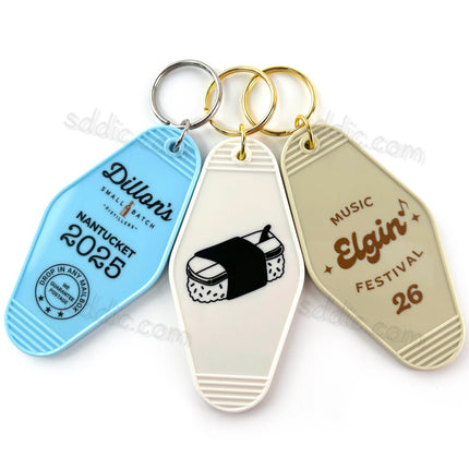 Custom Printed Vintage Motel Keychains | Promotional Gifts for Hotels & Motels
