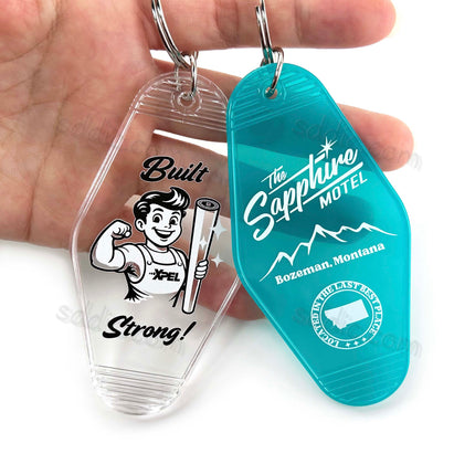 Custom Printed Vintage Motel Keychains | Promotional Gifts for Hotels & Motels