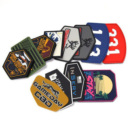 Custom Logo 2D 3D PVC Soft Rubber Patch Label Emblems For Garment