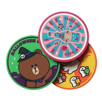 Bulk Soft PVC Debossed Coaster With Brand Logo Personalized Rubber Coasters