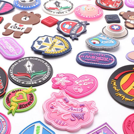 Custom Logo 2D 3D PVC Soft Rubber Patch Label Emblems For Garment