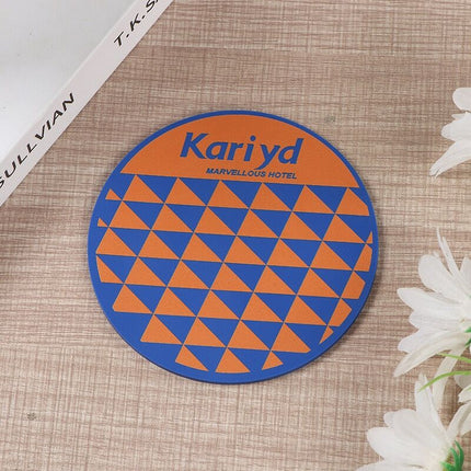 Custom PVC Printed Coaster For Hotel Motel Promo