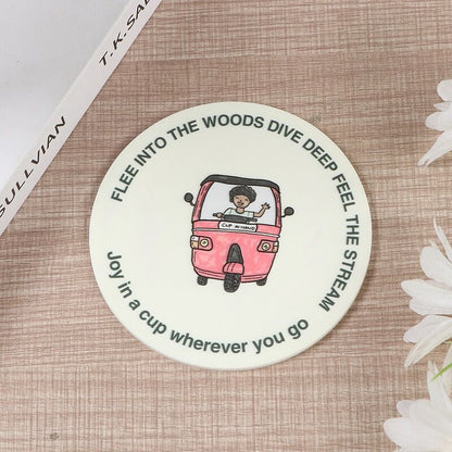 Custom PVC Printed Coaster For Hotel Motel Promo