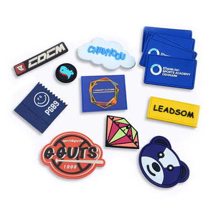 Custom Logo 2D 3D PVC Soft Rubber Patch Label Emblems For Garment