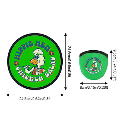 Custom Logo Round Foldable Nylon Flying Disc Hand Fan Pop-Up Cooling Fan