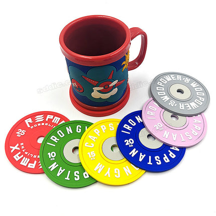 Custom Debossed Brand Logo PVC Rubber 2D Coaster For Bar and Giveaway