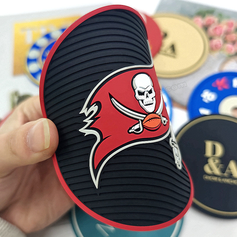 Bulk Soft PVC Debossed Coaster With Brand Logo Personalized Rubber Coasters