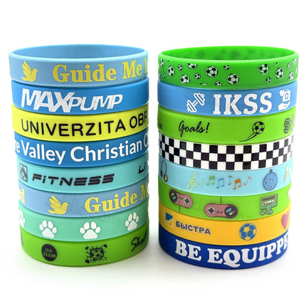 Custom Printed Silicone Wristbands & Rubber Bracelets for Events