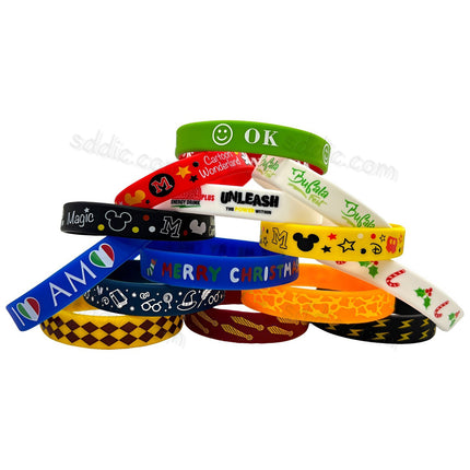 Custom Printed Silicone Wristbands & Rubber Bracelets for Events