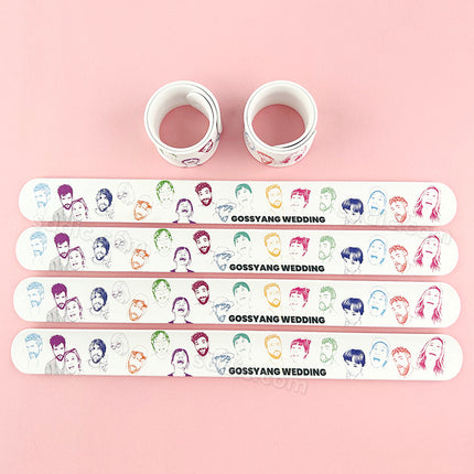 Custom Promotional Printed Logo Silicone Slap Bracelets & Slap Bands