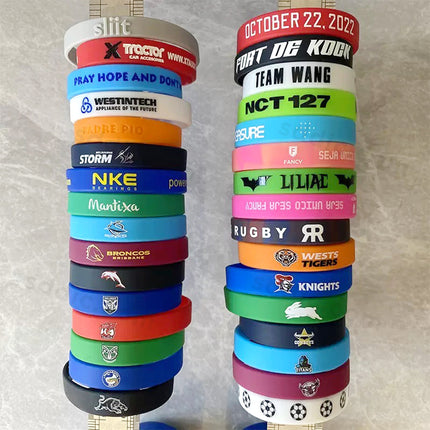 Custom Printed Silicone Wristbands & Rubber Bracelets for Events