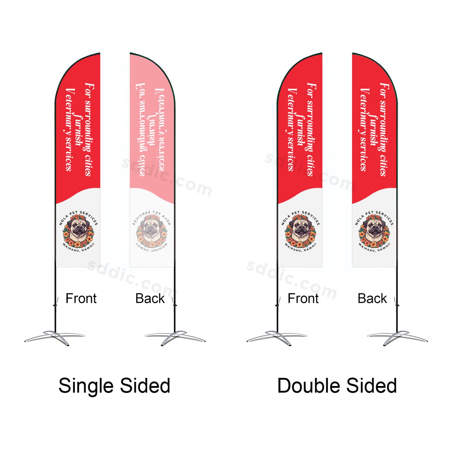 Custom Straight Flags