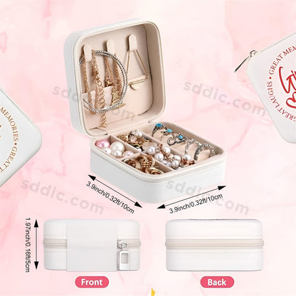 Custom Travel Jewelry Organizer Box PU Leather Storage Bag for Women