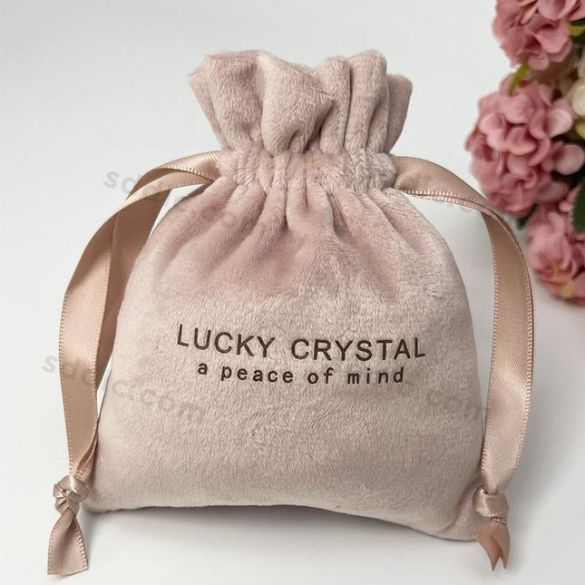 Custom Promotional Velvet Drawstring Pouch Jewelry Cosmetics Gift Bags