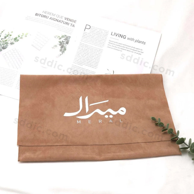 Custom Printed Velvet Envelope Dust Bag Packaging Pouch Cosmetic Bag