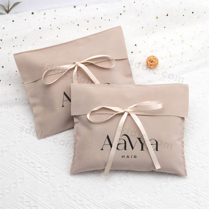 Custom Printed Velvet Makeup Perfume Pouch Luxury Envelope Gift Bag